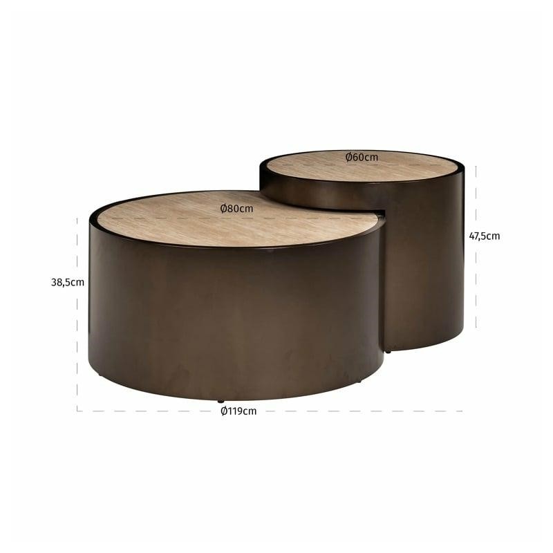 Richmond Zestaw Stolików Kawowych Ronson