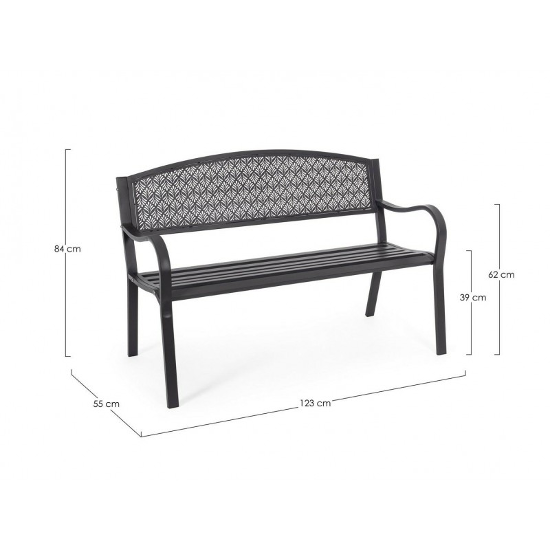 Bizzotto Ławka Ogrodowa Lizette Czarna