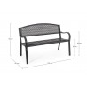 Bizzotto Ławka Ogrodowa Lizette Czarna