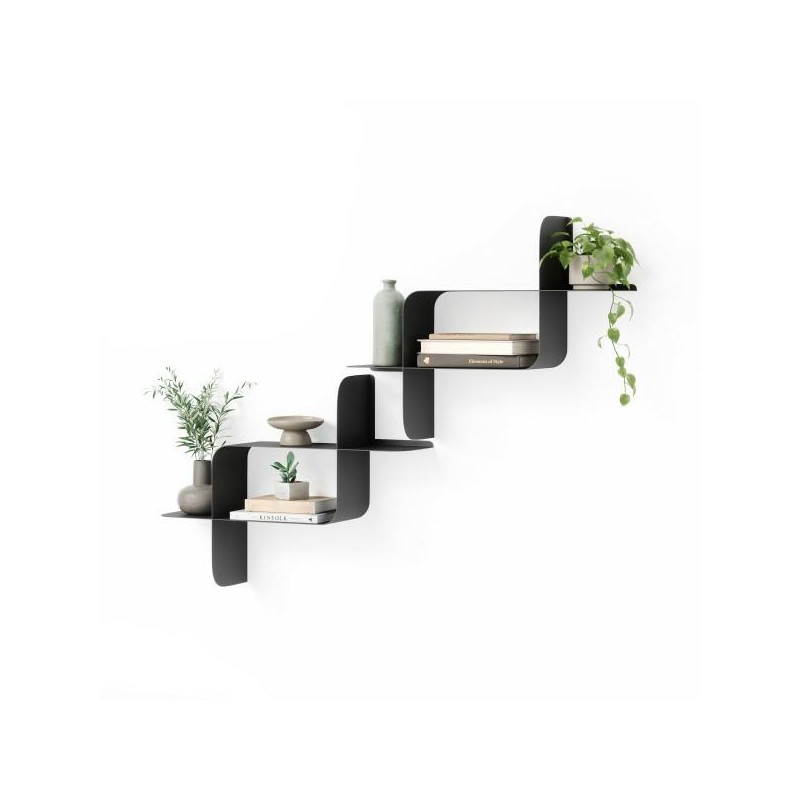 Umbra Zestaw 2 Półek Ściennych Montage    Czarny