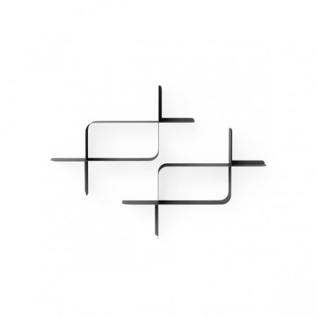 Umbra Zestaw 2 Półek Ściennych Montage    Czarny