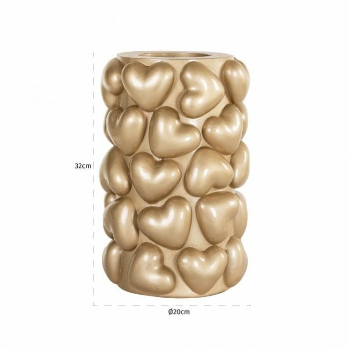 Richmond Świecznik Anne Hearts L Złoty