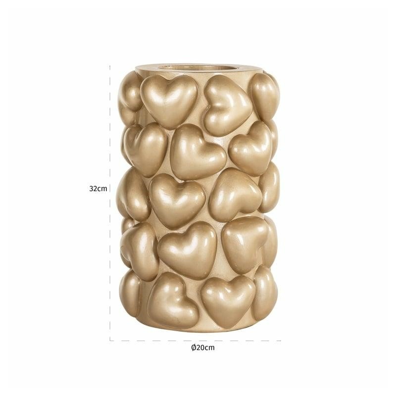 Richmond Świecznik Anne Hearts L Złoty