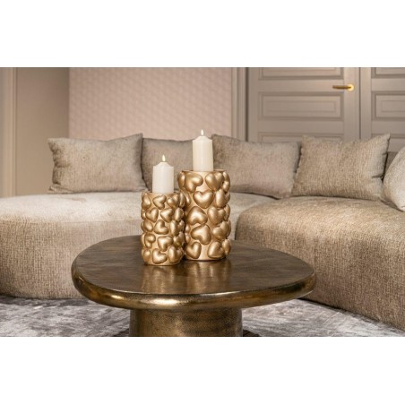 Richmond Świecznik Anne Hearts L Złoty