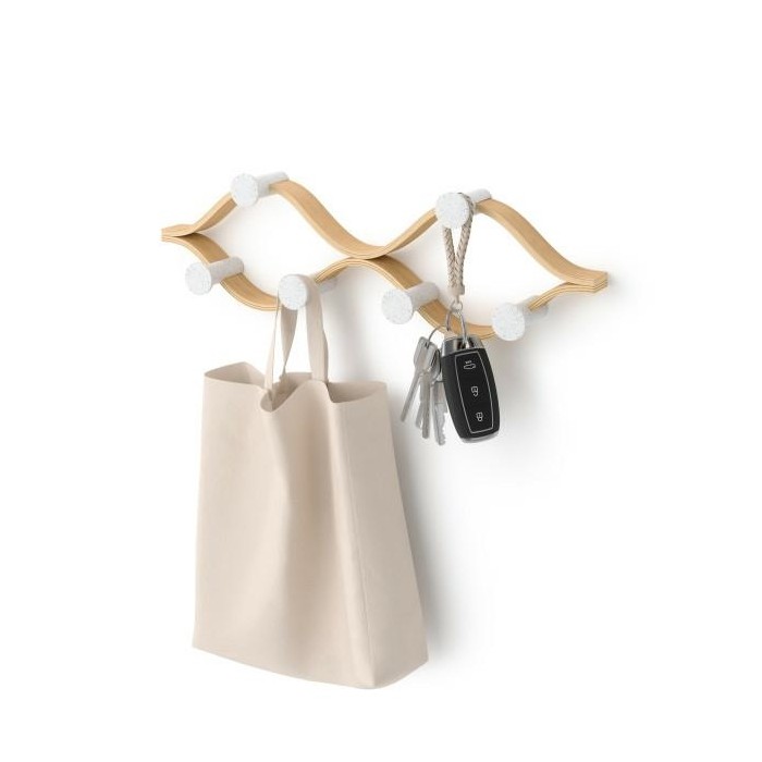 Umbra Wieszak Montage 6 Biały /           Naturalny