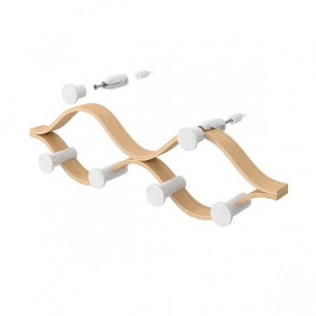 Umbra Wieszak Montage 6 Biały /           Naturalny