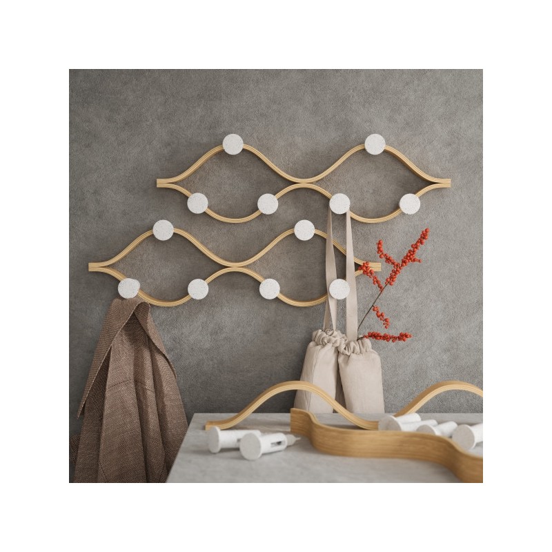 Umbra Wieszak Montage 6 Biały /           Naturalny