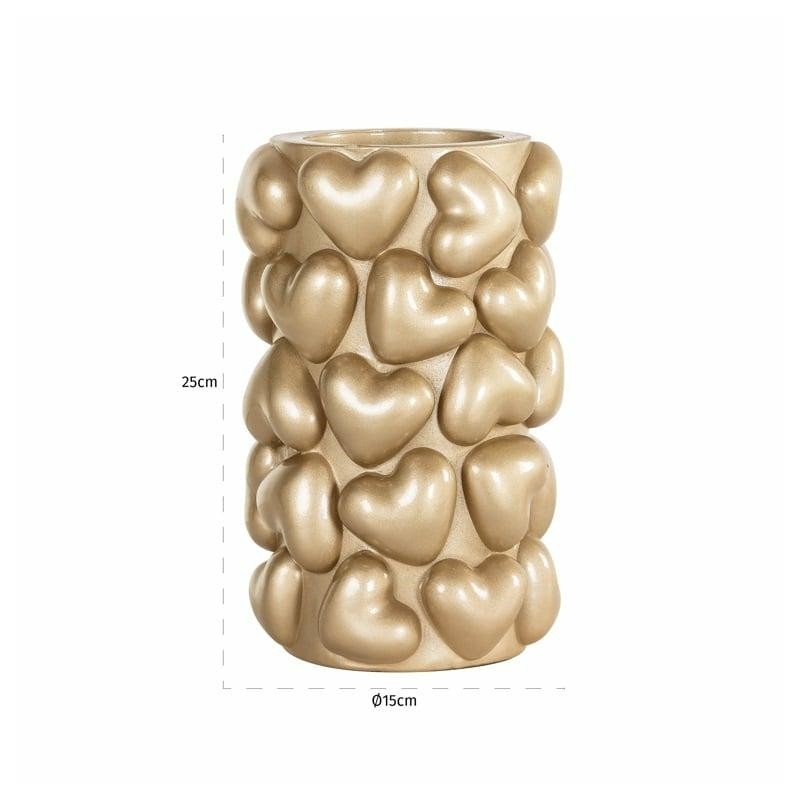 Richmond Świecznik Anne Hearts S Złoty