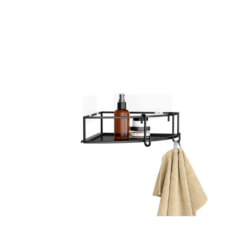 Umbra Zestaw 2 Półek Narożnych Cubiko     Czarny