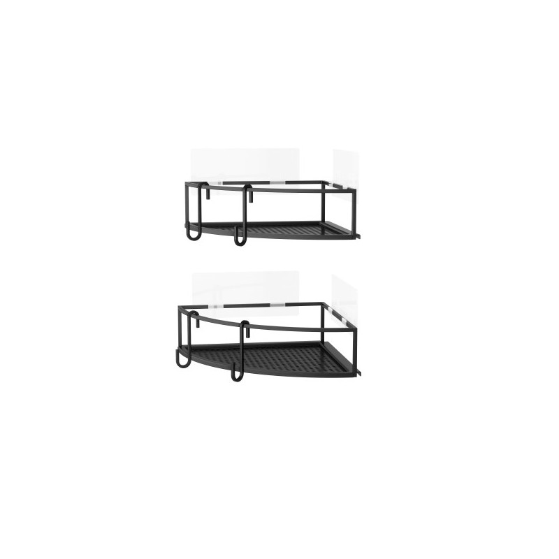 Umbra Zestaw 2 Półek Narożnych Cubiko     Czarny