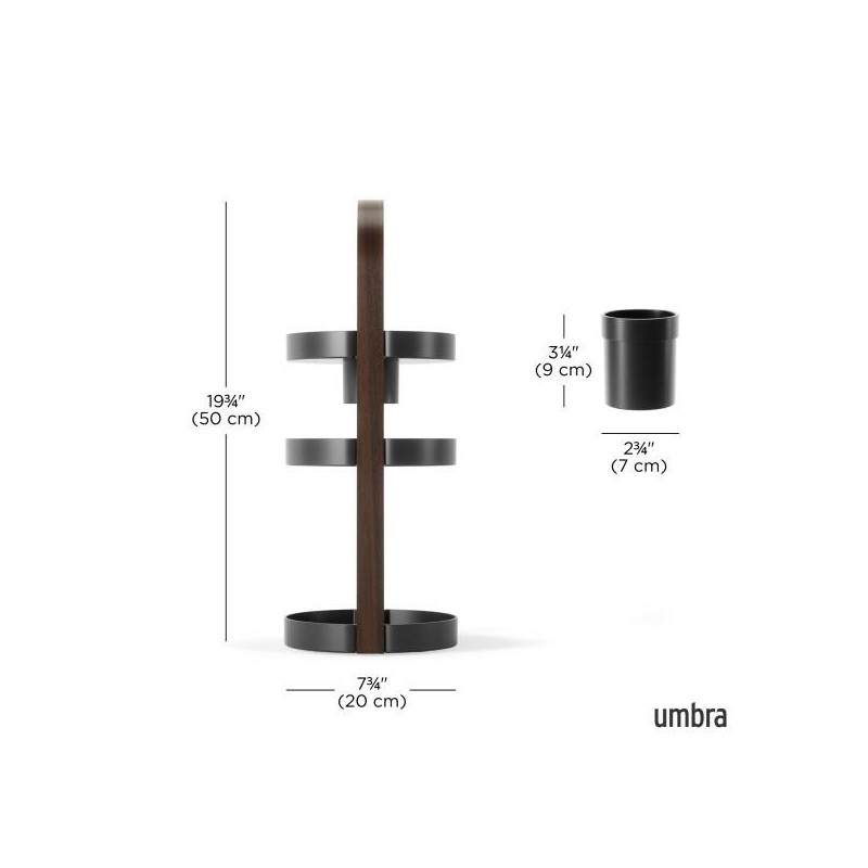 Umbra Organizer Na Kosmetyki Bellwood     Czarny / Brązowy