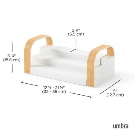 Umbra Półka Na Przyprawy Bellwood Biała   / Jasnobrązowa