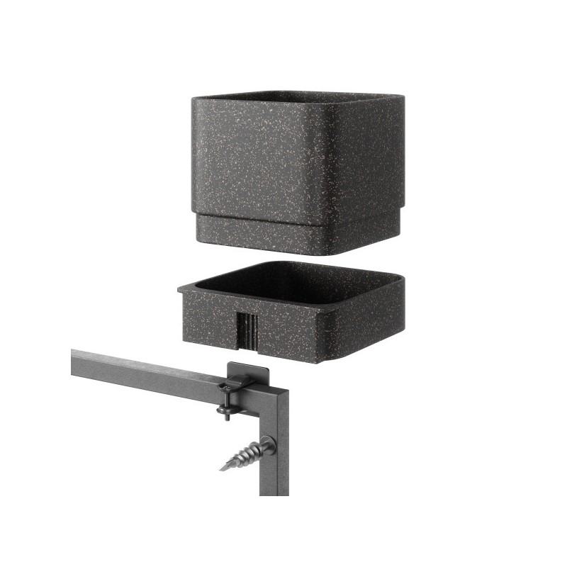 Umbra Zestaw Doniczek Cubiko Czarny