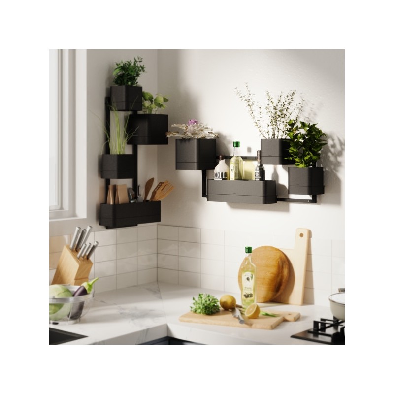 Umbra Zestaw Doniczek Cubiko Czarny