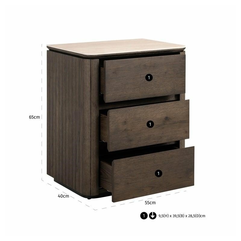 Richmond Szafka Nocna Ritz Brązowa