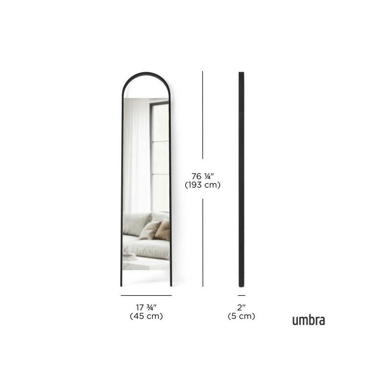 Umbra Lustro Stojące Bellwood Czarne