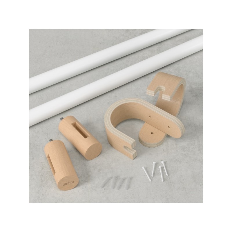 Umbra Karnisz Bellwood 107 - 305 Cm       Biały / Brązowy