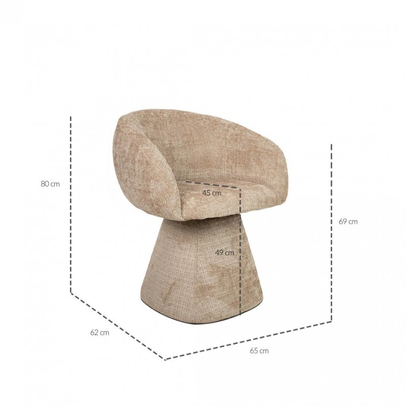 Mamaison Krzesło Pedra Beżowe