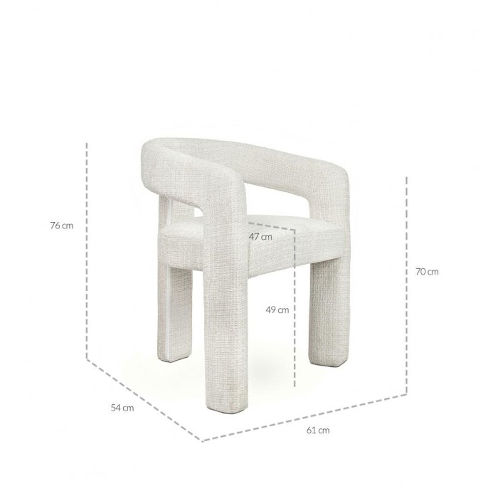 Mamaison Krzesło Logan Białe