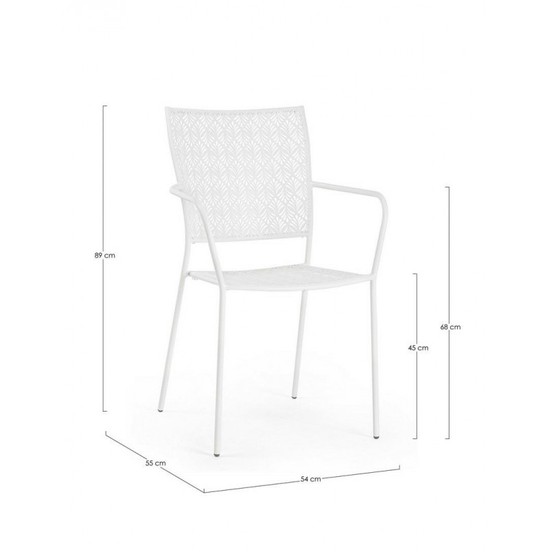 Bizzotto Krzesło Ogrodowe Lizette Białe