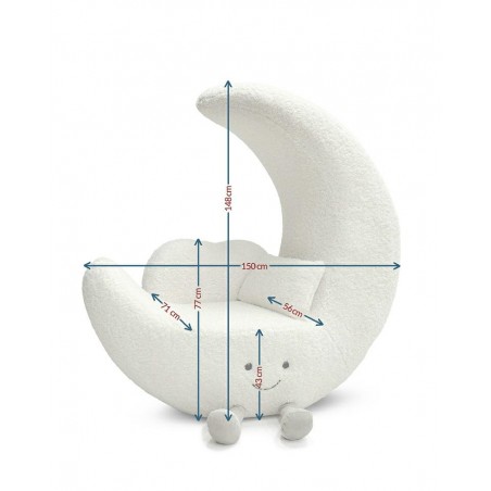 Fotel Dziecięcy Moon Biały