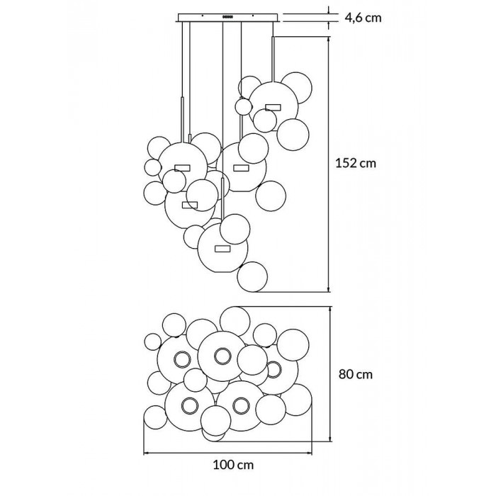 Moosee Lampa Wisząca Capri Disc 5 Złota   - 300...