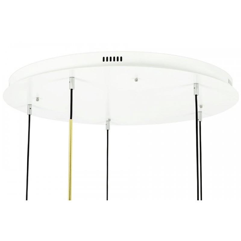 Moosee Lampa Wisząca Capri Disc 5 Złota   - 300 Led, Aluminium, Szkło