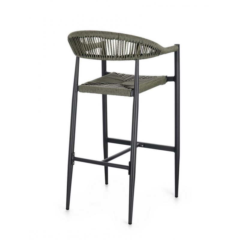 Bizzotto Krzesło Barowe Ogrodowe Jandia   Szare / Zielone