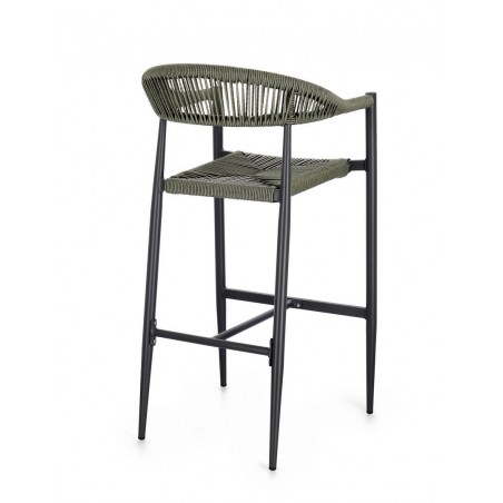 Bizzotto Krzesło Barowe Ogrodowe Jandia   Szare / Zielone