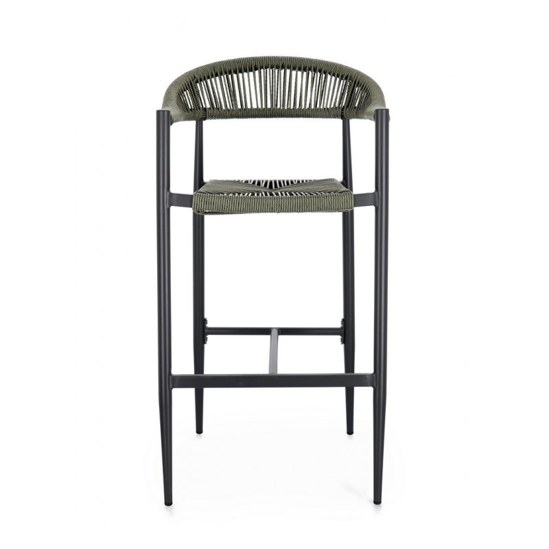 Bizzotto Krzesło Barowe Ogrodowe Jandia   Szare / Zielone