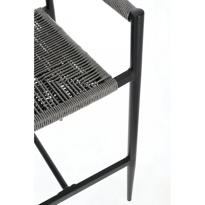 Bizzotto Krzesło Barowe Ogrodowe Jandia   Szare