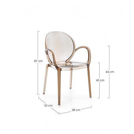 Bizzotto Krzesło Ogrodowe Camilla         Brązowe