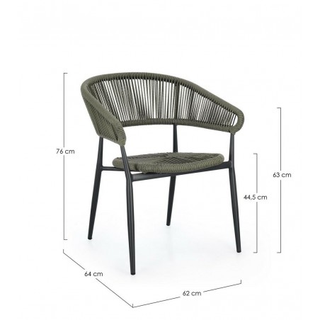 Bizzotto Krzesło Ogrodowe Algaida         Zielone