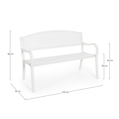 Bizzotto Ławka Ogrodowa Lizette Biała