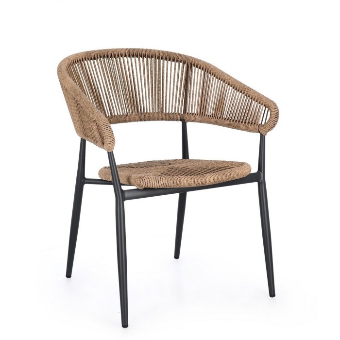 Bizzotto Krzesło Ogrodowe Algaida         Brązowe