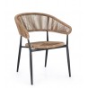 Bizzotto Krzesło Ogrodowe Algaida         Brązowe