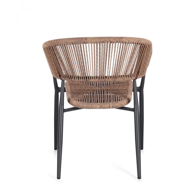 Bizzotto Krzesło Ogrodowe Algaida         Brązowe