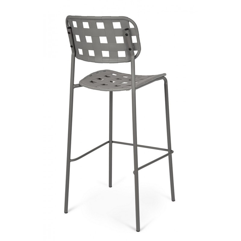 Bizzotto Krzesło Barowe Ogrodowe Clover   Szare