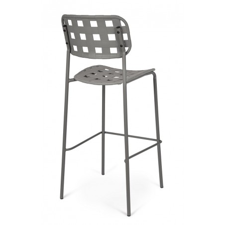 Bizzotto Krzesło Barowe Ogrodowe Clover   Szare
