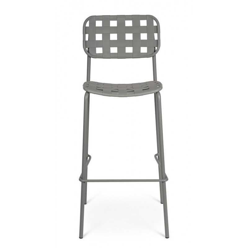 Bizzotto Krzesło Barowe Ogrodowe Clover   Szare