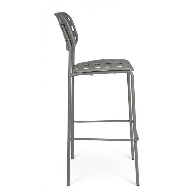 Bizzotto Krzesło Barowe Ogrodowe Clover   Szare