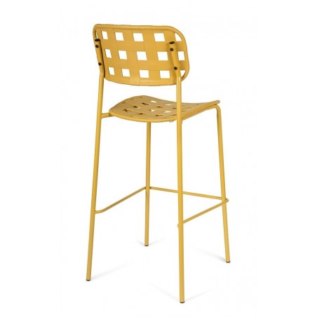 Bizzotto Krzesło Barowe Ogrodowe Clover   Żółte