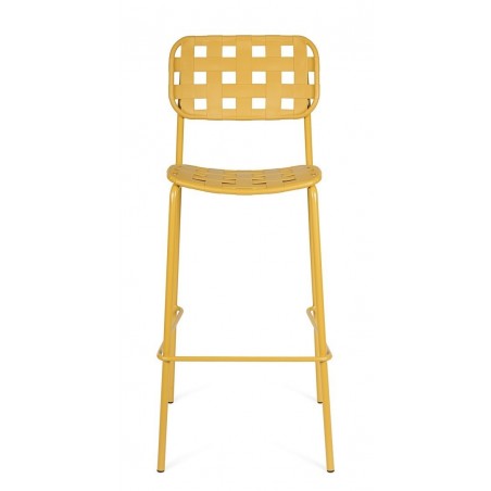 Bizzotto Krzesło Barowe Ogrodowe Clover   Żółte