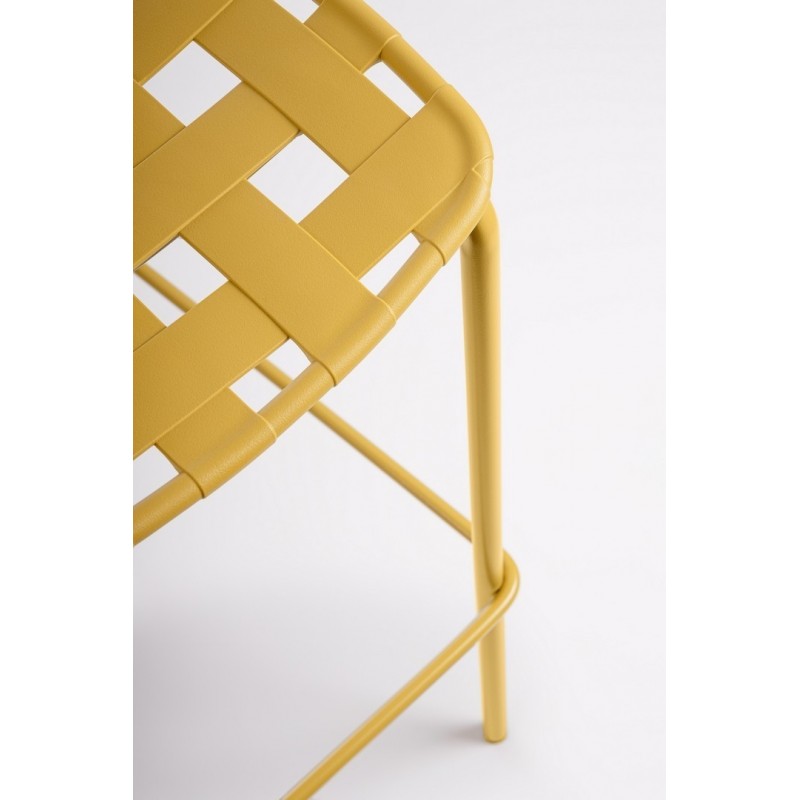 Bizzotto Krzesło Barowe Ogrodowe Clover   Żółte