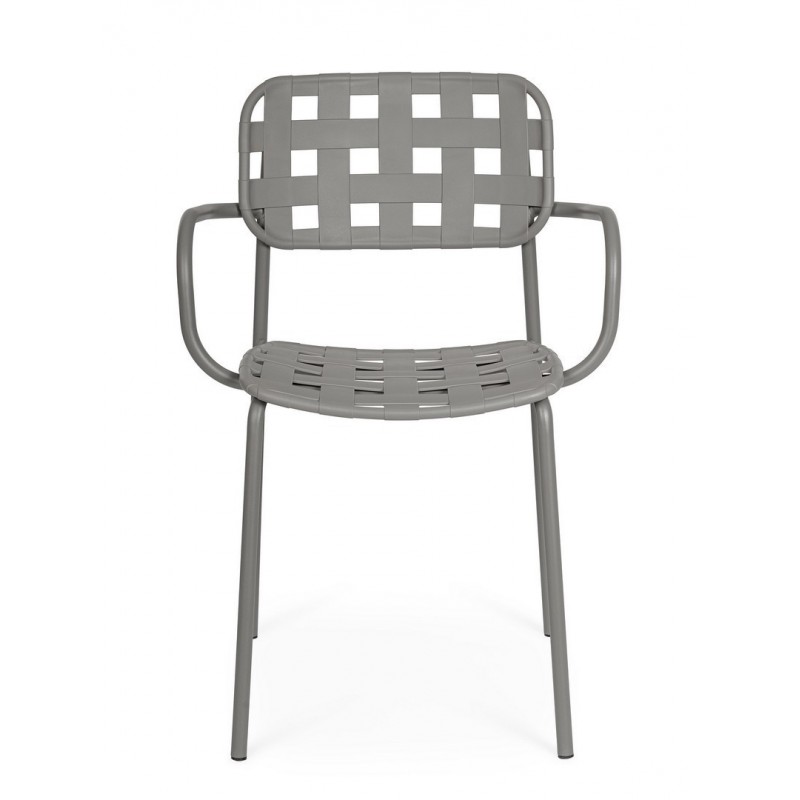 Bizzotto Krzesło Ogrodowe Clover Arm      Szare