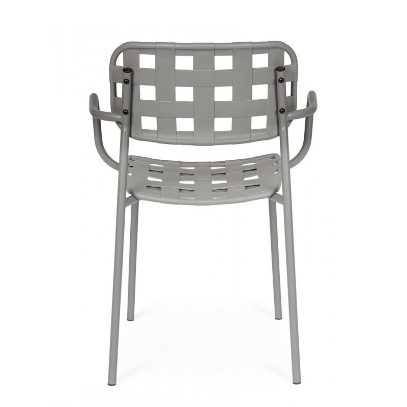 Bizzotto Krzesło Ogrodowe Clover Arm      Szare
