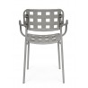 Bizzotto Krzesło Ogrodowe Clover Arm      Szare