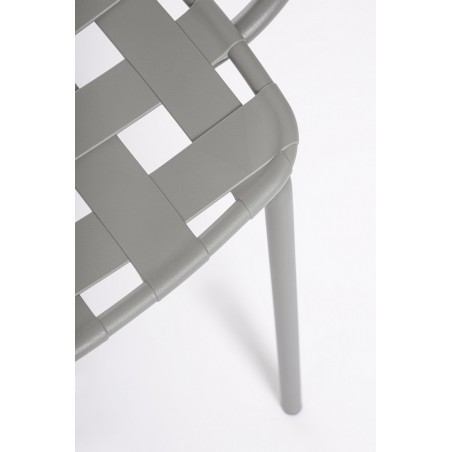 Bizzotto Krzesło Ogrodowe Clover Arm      Szare