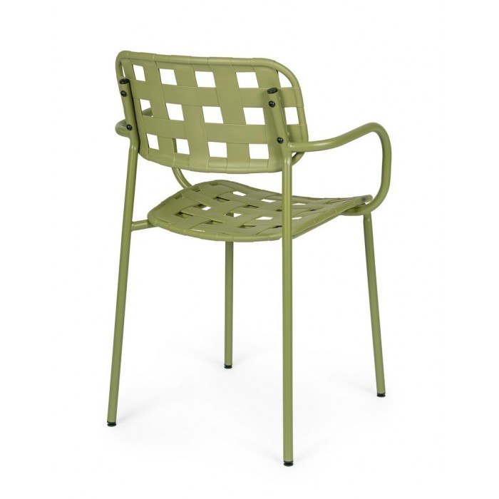Bizzotto Krzesło Ogrodowe Clover Arm      Zielone