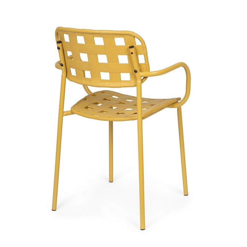 Bizzotto Krzesło Ogrodowe Clover Arm      Żółte